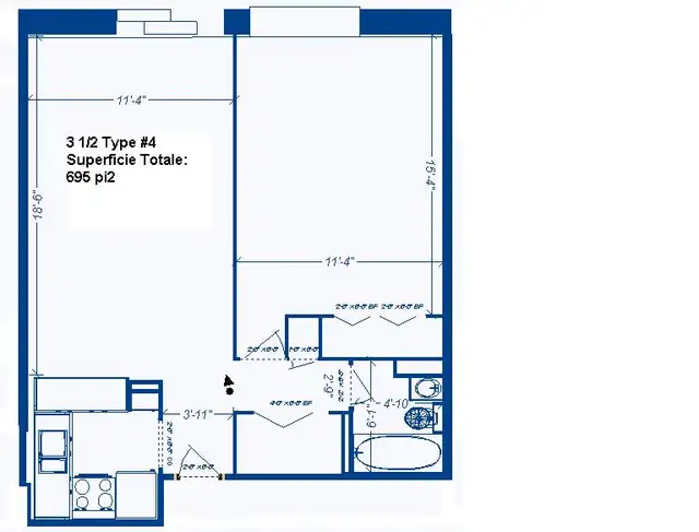 Grand 3 1/2 BETON - LIBRE ou 1er Juillet- Ahuntsic Ouest - Photo 4