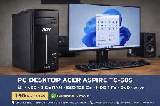 PC Desktop Acer Aspire TC-605 i5-4460 8Go Ram SSD 128Go HDD 1To
