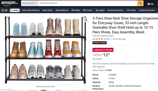 (New)3-Tiers Shoe Rack Shoe Storage Organizer for Entryway Close - Photo 2