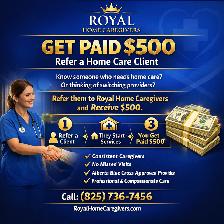 Refer a Home Care Client (or Switch) and get $500
