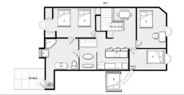 Downtown - 3 Bedroom with 5 beds