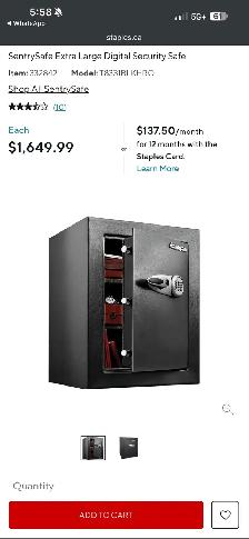 Need Gone SentrySafe XXL digital safe