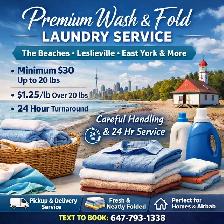 Premium wash and fold service