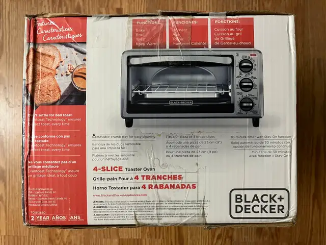 Black   Decker 4 Slice Toaster Oven - $65 (or best offer) - Photo 2