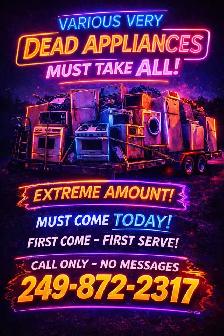 ⚡ VARIOUS VERY DEAD APPLIANCES – MUST TAKE ALL ⚡