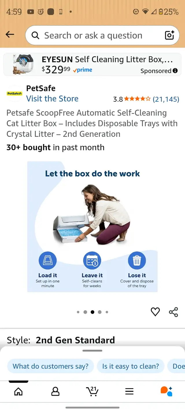 PetSafe scoopfree self cleaning litter box - Photo 2