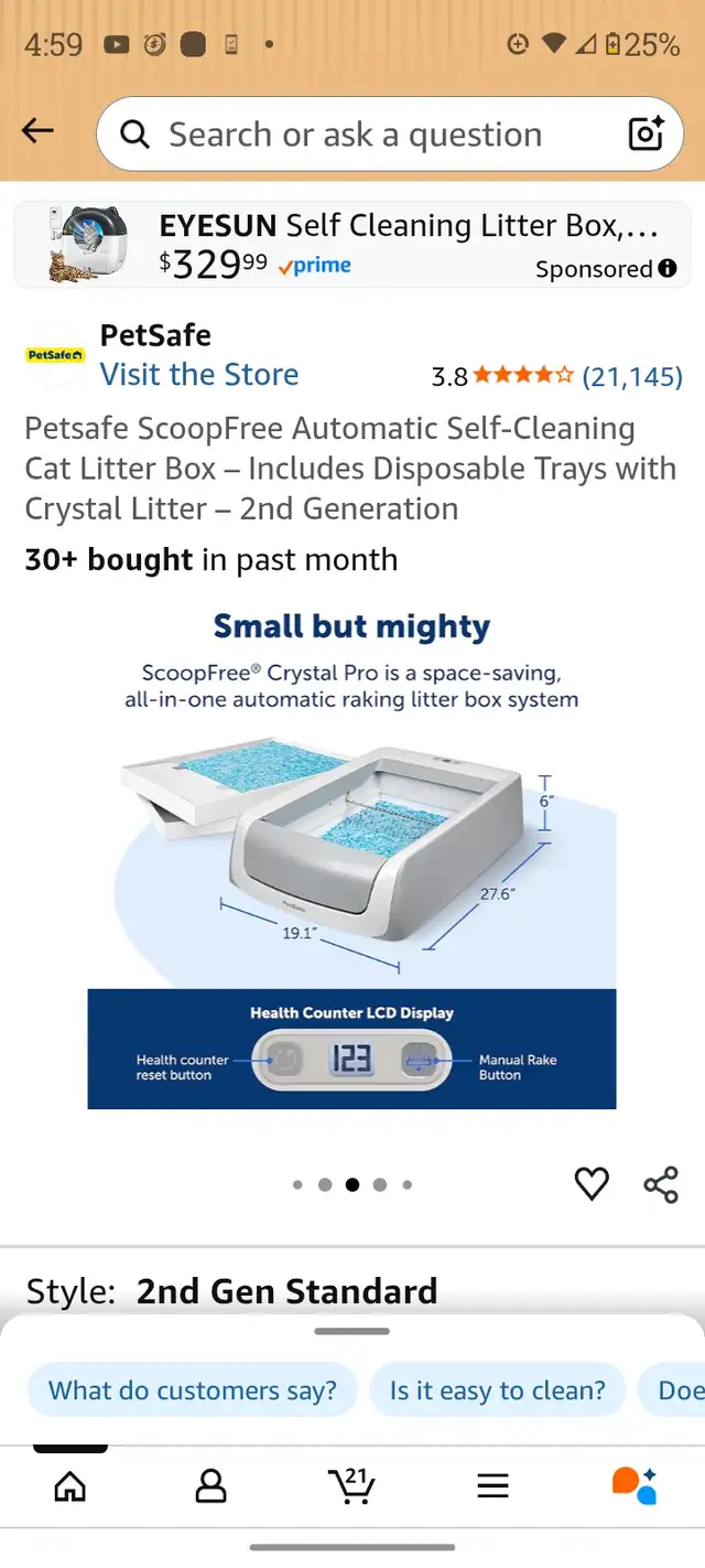 PetSafe scoopfree self cleaning litter box - Photo 3