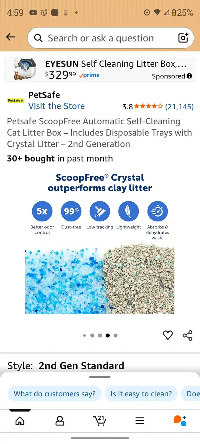 PetSafe scoopfree self cleaning litter box - Photo 5