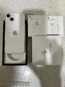 iPhone 13 256gb White Airpods/Adapter/Delivery