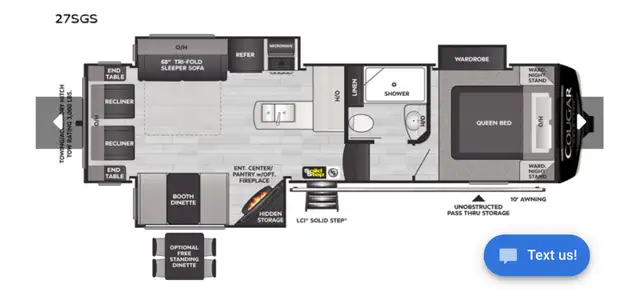 2022 Cougar 27sgs fifth wheel - Photo 7