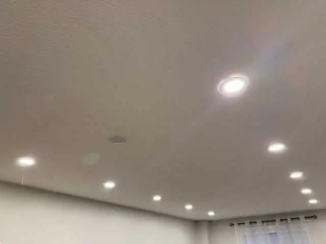 potlights inside and outside