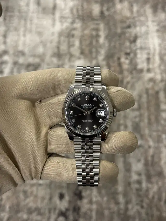 Rolex Datejust 41 Black Diamond Dial Full Set - Photo 2