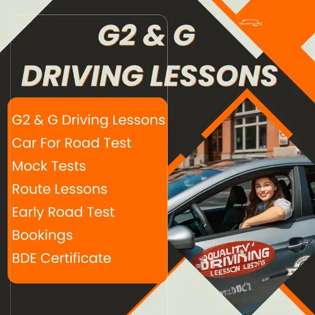 Driving Instructor -Quality G2 /G Driving Lesson - Car for Test