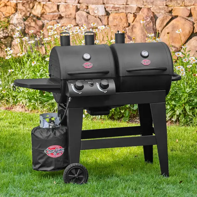 CHAR-GRILLER DUAL FUEL PRO: GAS & CHARCOAL BBQ SMOKER COMBO - Photo 2
