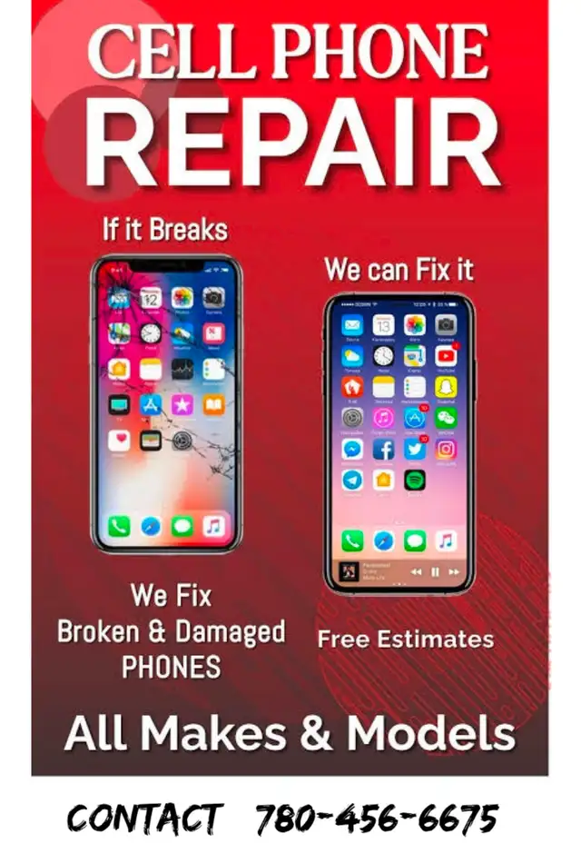 CELL PHONE SCREEN REPLACEMENT STARTS FROM $79 (TEL:780-456-6675)