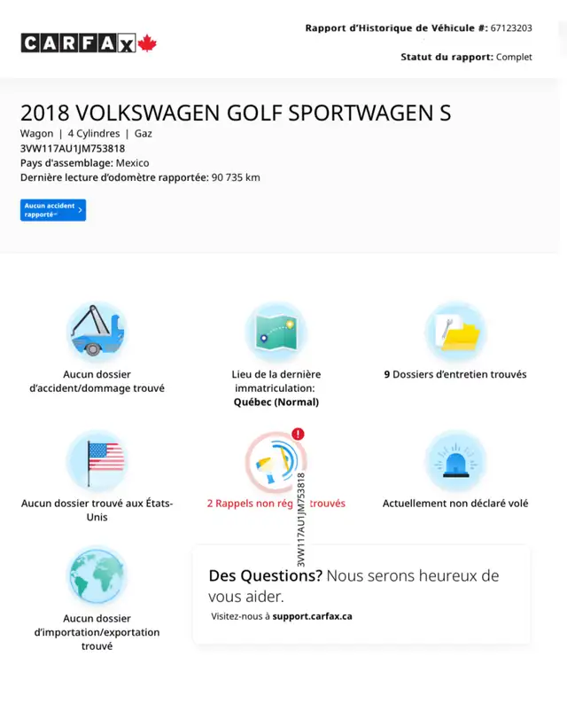 GARANTIE 1 AN/ 2018 VOLKS GOLF SPORTWAGON 1.8 TSI/UN VRAIS BIJOU - Photo 7