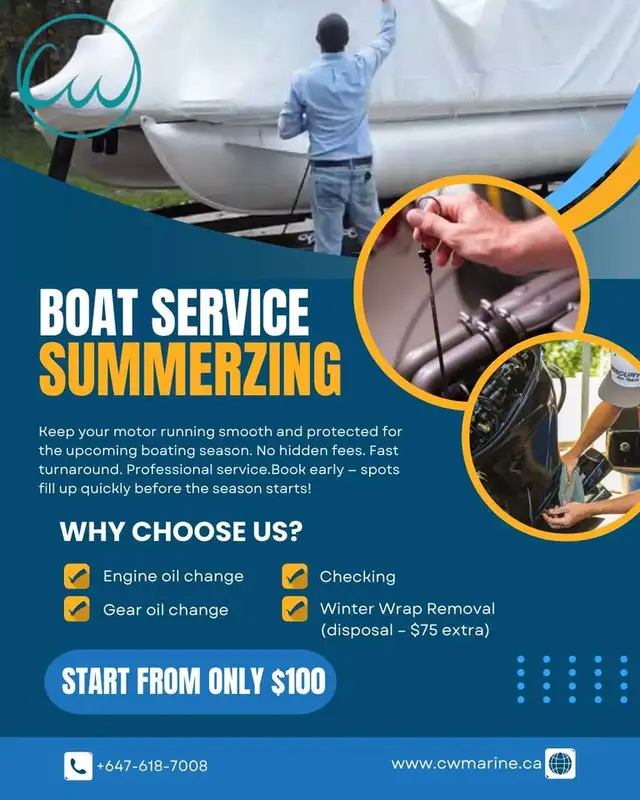 Boat Spring Prep / Oil Change Help – Lake Simcoe Area