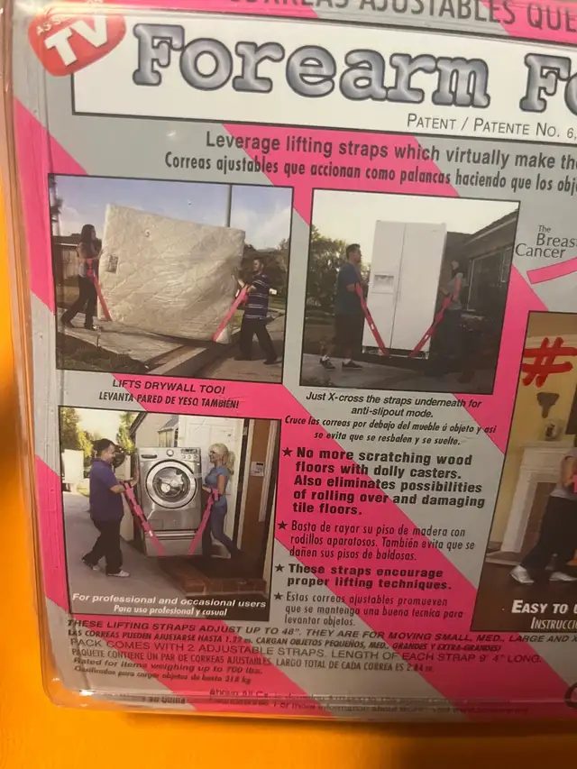 Forearm Forklift, Adjustable Lifting Straps