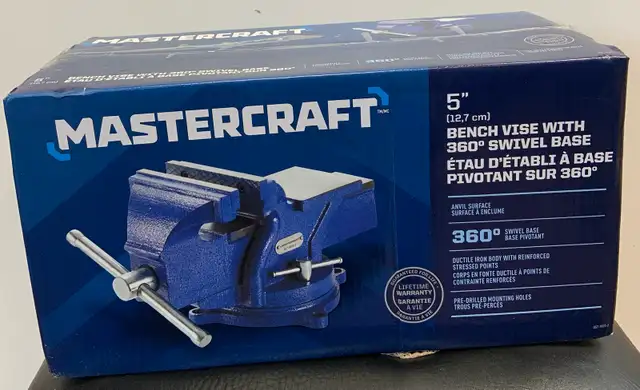 5"(12.7cm) Bench Vise with 360 Swivel Base