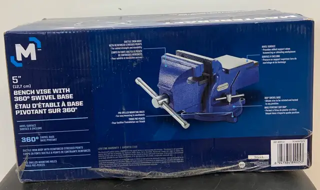 5"(12.7cm) Bench Vise with 360 Swivel Base - Photo 3