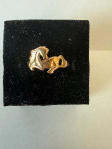 10K Gold Small Horse Ring~Size 3.5