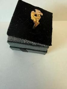 10K Gold Small Horse Ring~Size 3.5 - Photo 2