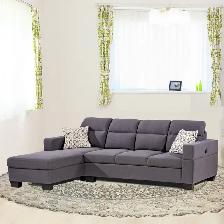 New Stylish Sectional Sofa with USB Connectivity - V12 - Grey