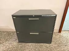 Grey 2 Drawer Filing Cabinet-Used Cabinets For Sale-Call Now!