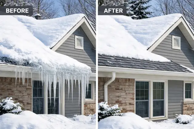 Roof repairs- Snow Removal, Ice Damn Clearing and Leak Repairs