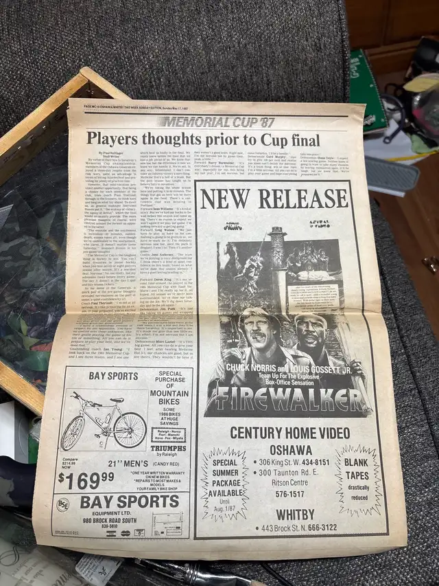 87 generals memorial cup paper - Photo 3