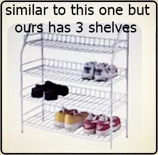 White Shelf / Shoe Rack $15
