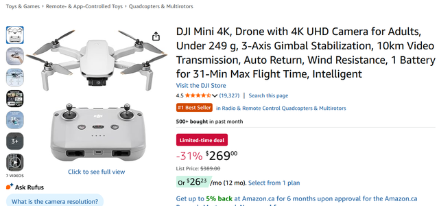 (New)DJI Mini 4K, Drone with 4K UHD Camera for Adults, Under 249 - Photo 2