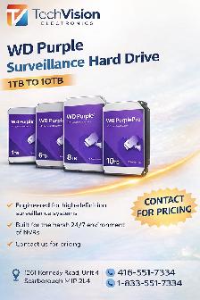 WD SURVEILLANCE HARD DRIVE 1 TB TO 10 TBSURVEILLANCE-GRADE HARD