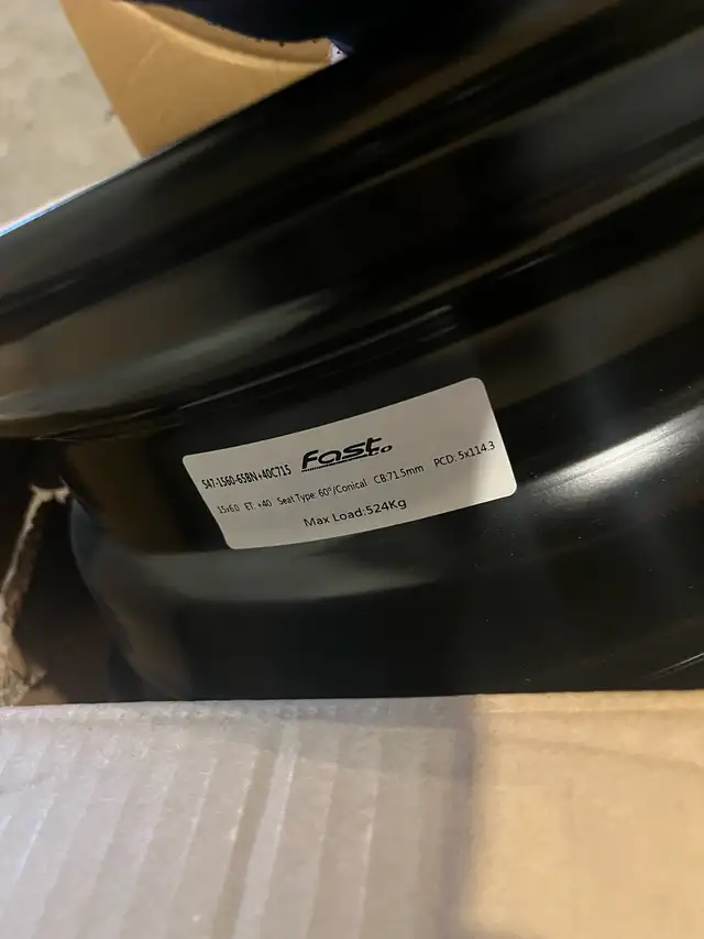Brand new Black steel 5X114.3 rim - Photo 2