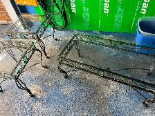 Free delivery used Glass Top Coffee Table and End Tables Set - Photo 5