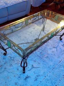 Free delivery used Glass Top Coffee Table and End Tables Set - Photo 7