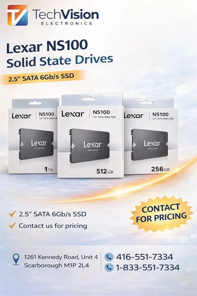 LEXAR SSD 2.5 SATA AVAILABLE IN 1TB, 512 GB AND 256 GB