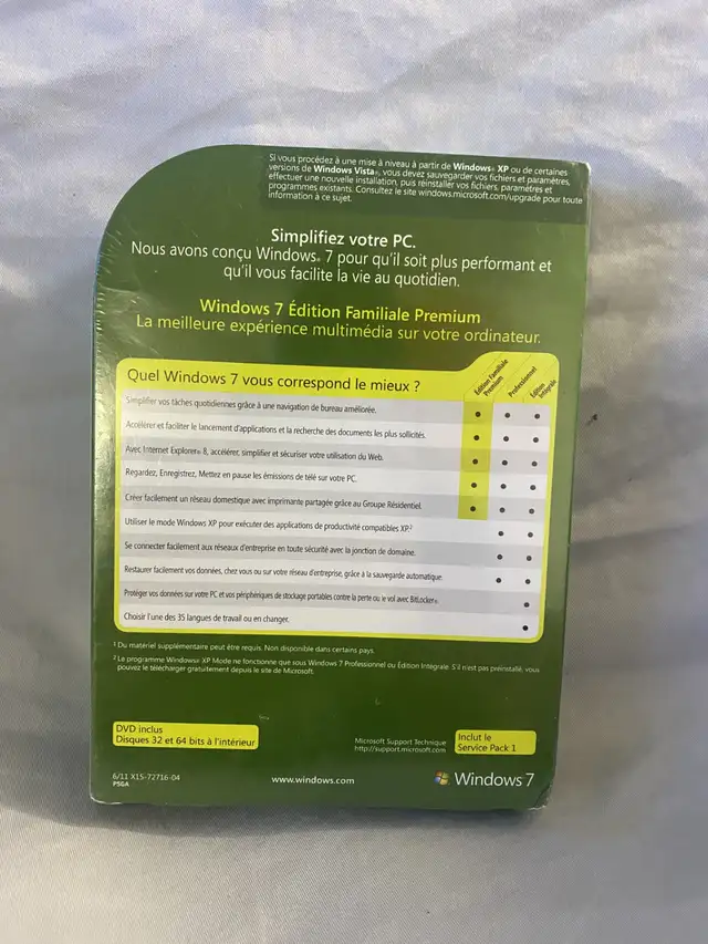 Microsoft Windows 7 Home Premium Upgrade 64-bit W/ Key - Photo 2