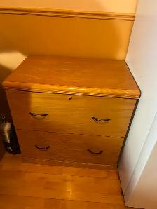 CLASSEUR 2 TIROIRS EN BOIS