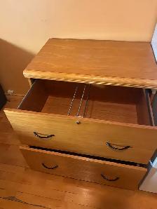 CLASSEUR 2 TIROIRS EN BOIS - Photo 2