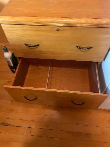 CLASSEUR 2 TIROIRS EN BOIS - Photo 3