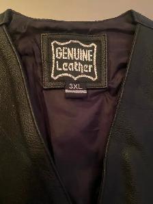 Black Leather Motorcycle Vest For Sale - Photo 2