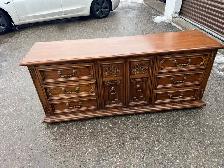Free delivery used Vintage Wooden Dresser - Photo 2