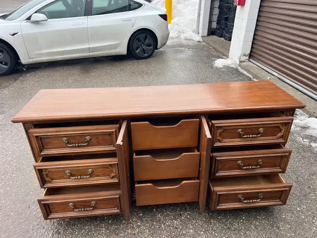 Free delivery used Vintage Wooden Dresser - Photo 8