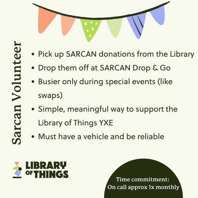 Volunteer Needed: Sarcan Volunteer