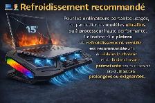 Support Refroidisseur pour Laptop 15–17 RGB – Cooler Pad Ventilé - Photo 2