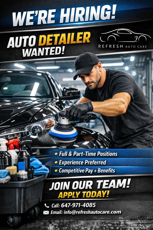 Auto Detailer / Ceramic Coating & PPF Technician – Brampton