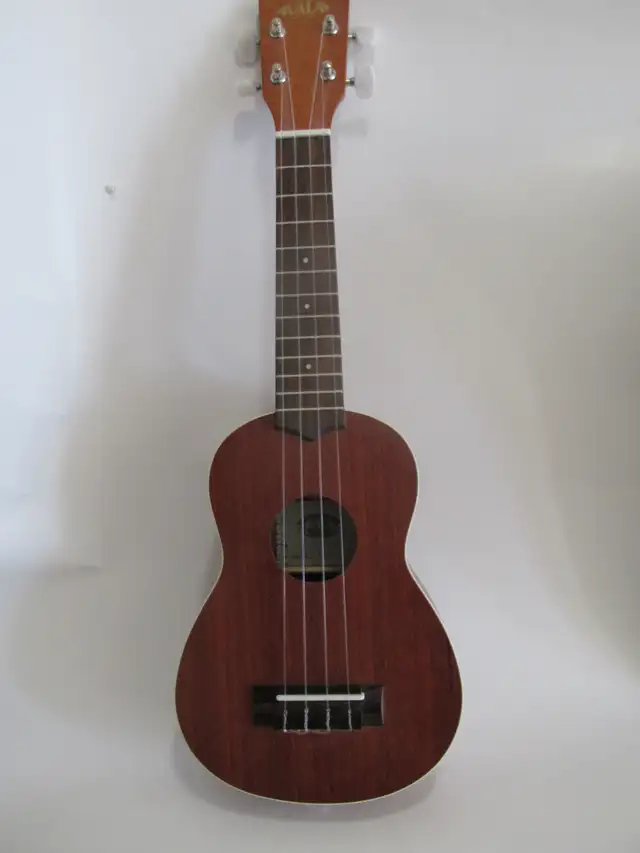 Kala Satin Mahogany Soprano Ukulele with White Binding (KA-S), B