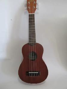 Kala Satin Mahogany Soprano Ukulele with White Binding (KA-S), B