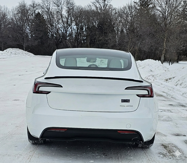 2025 TESLA MODEL 3 LONGE RANGE ALL WHEEL DRIVE WHITE ON WHITE - Photo 3